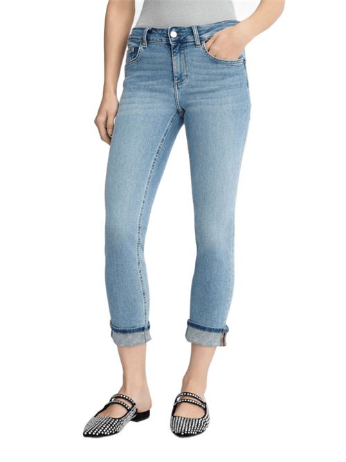 jeans donna skinny risvolto cotone stretch denim chiaro LIU JO | UA5006-D461578757